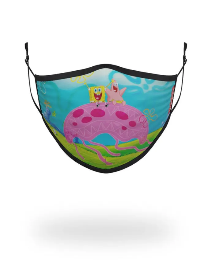 ADULT SPONGEBOB JELLY SHARK FORM FITTING FACE-COVERING