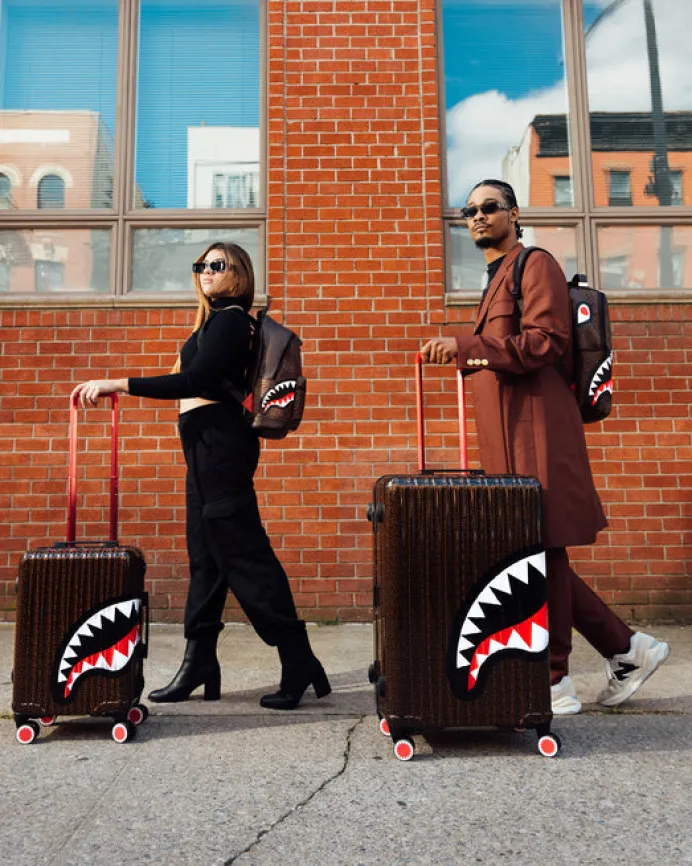 FRENZY SHARKS SHARKNAUTICS HARDSHELL CARRY-ON LUGGAGE